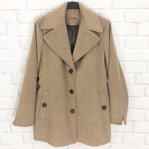 Calvin Klein Tan Pea Coat